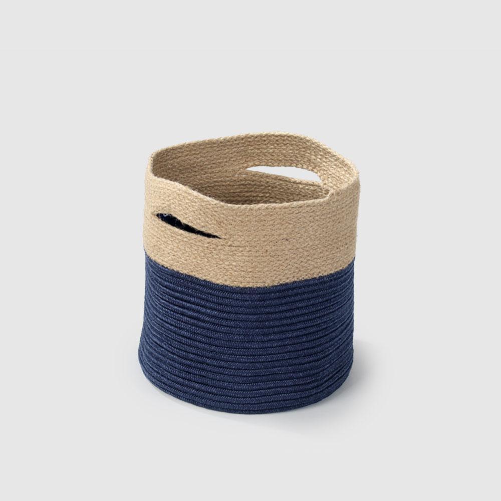 Cylinder jute rope basket