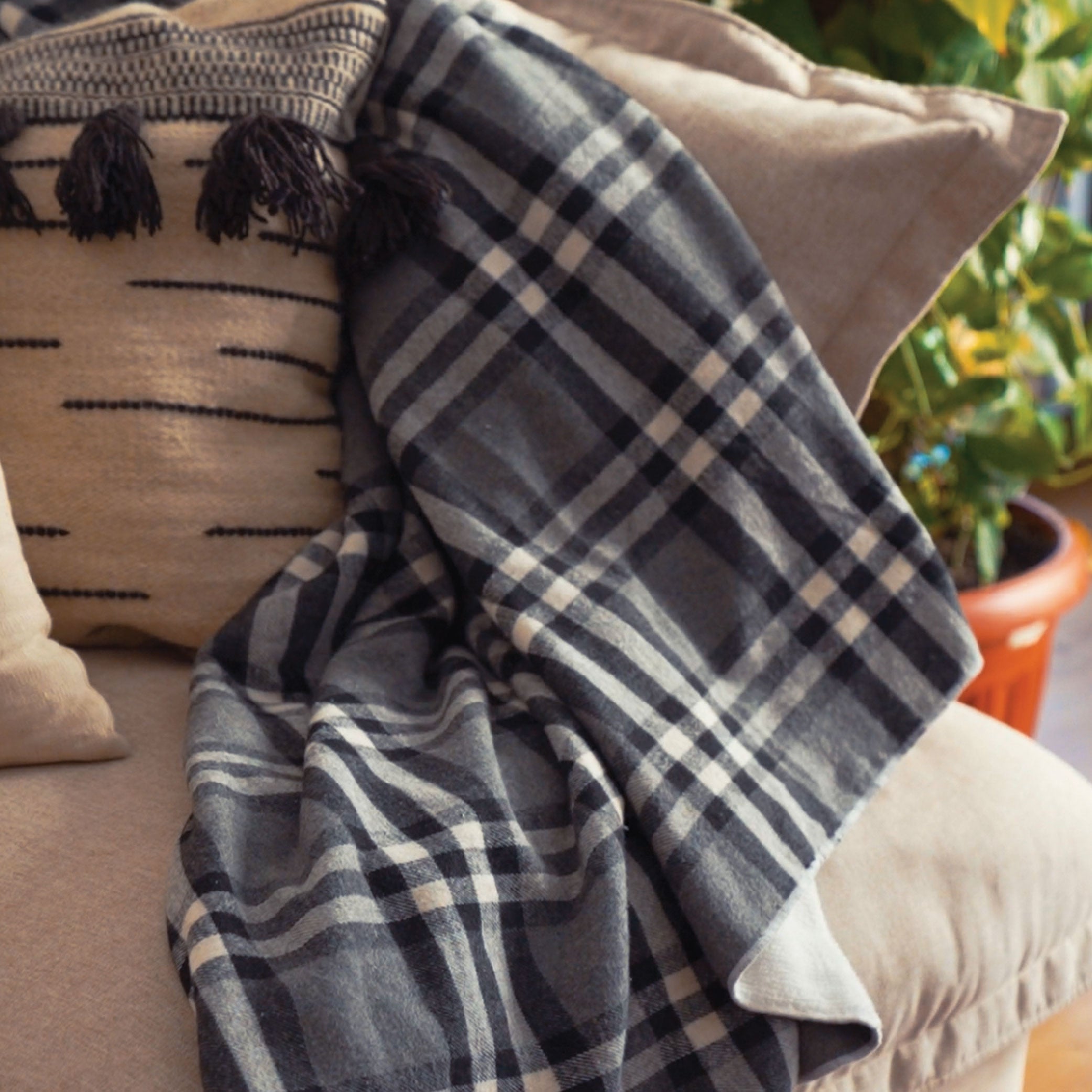 Plaid Throw