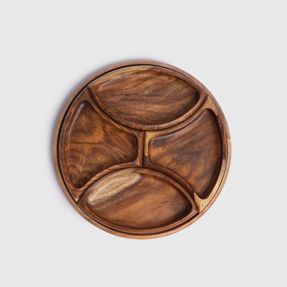 Wooden Lotus Nuts Plate
