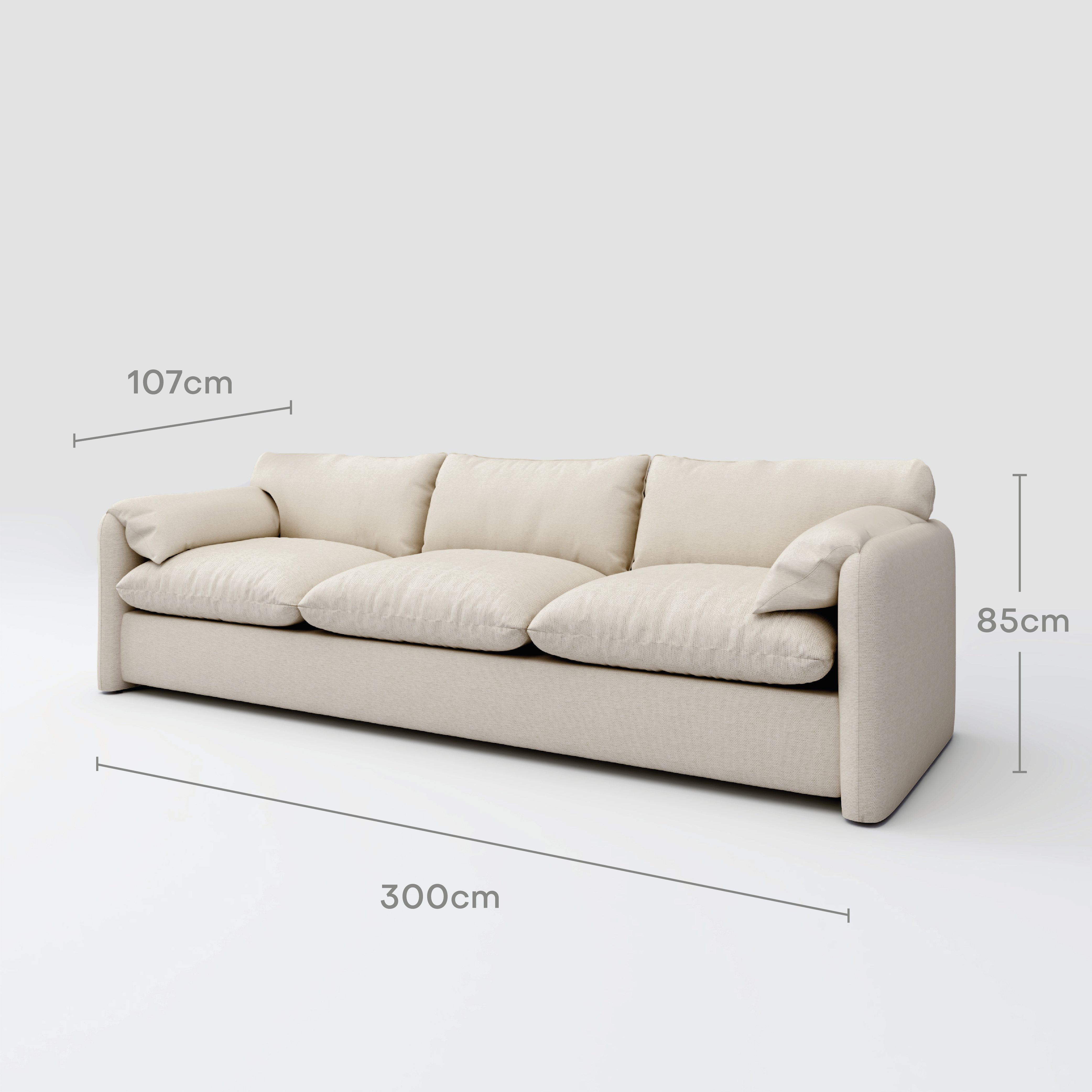 Ash 3 Seater Sofa