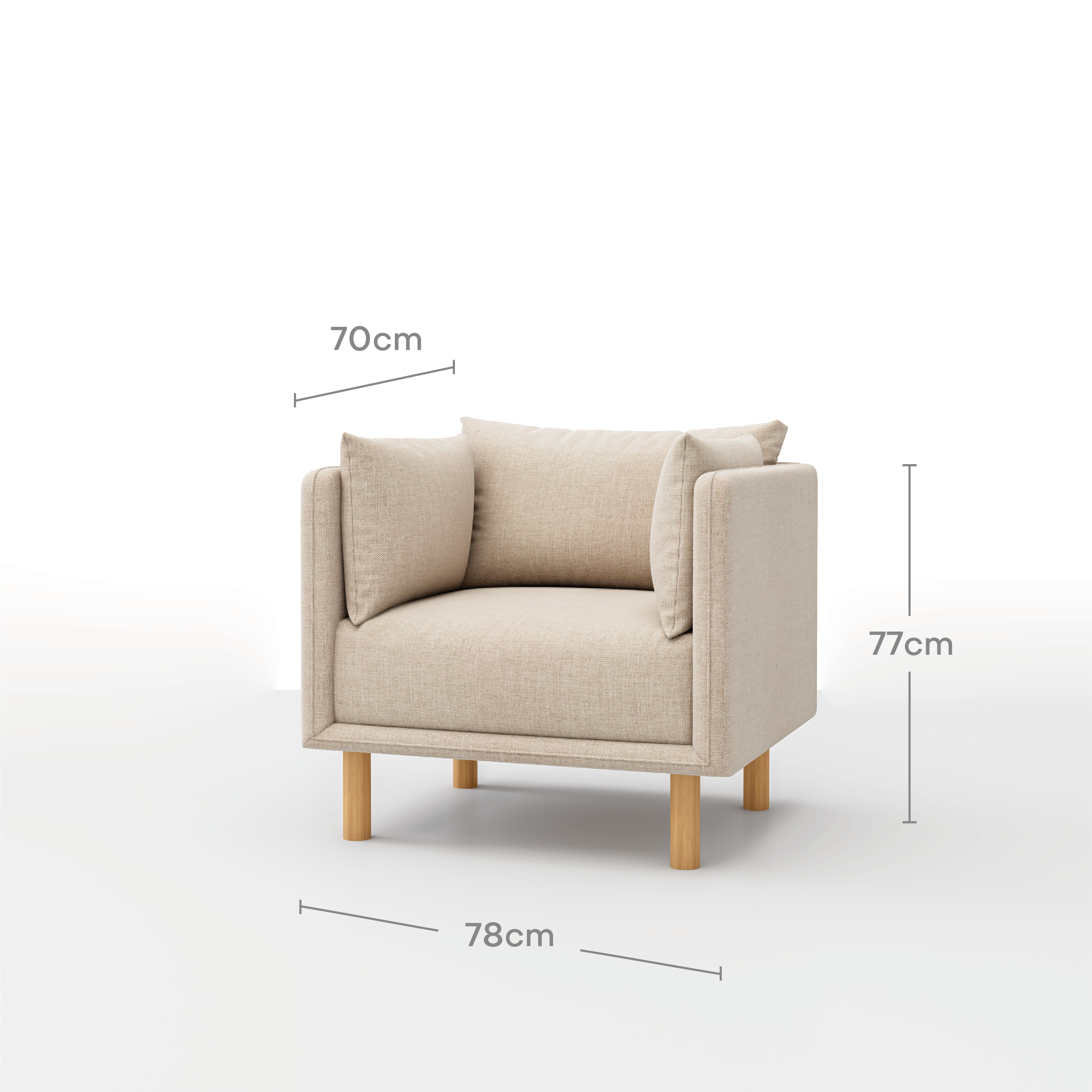 Mcann Wooden Legs Armchair