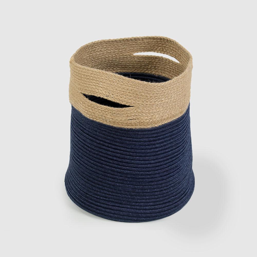 Cylinder jute rope basket
